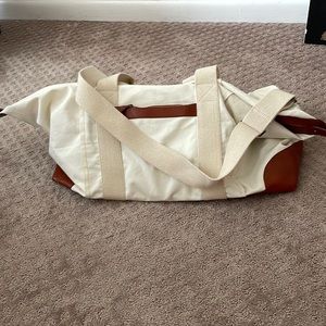 Canvas and leather weekender